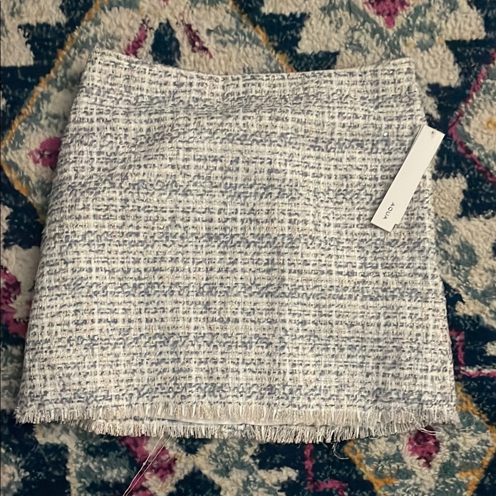 Aqua Tan Cream Pencil Mini Skirt